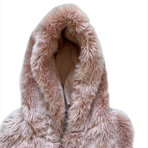 ZARA faux fur vest light pink xs like new - Picture 6 of 8